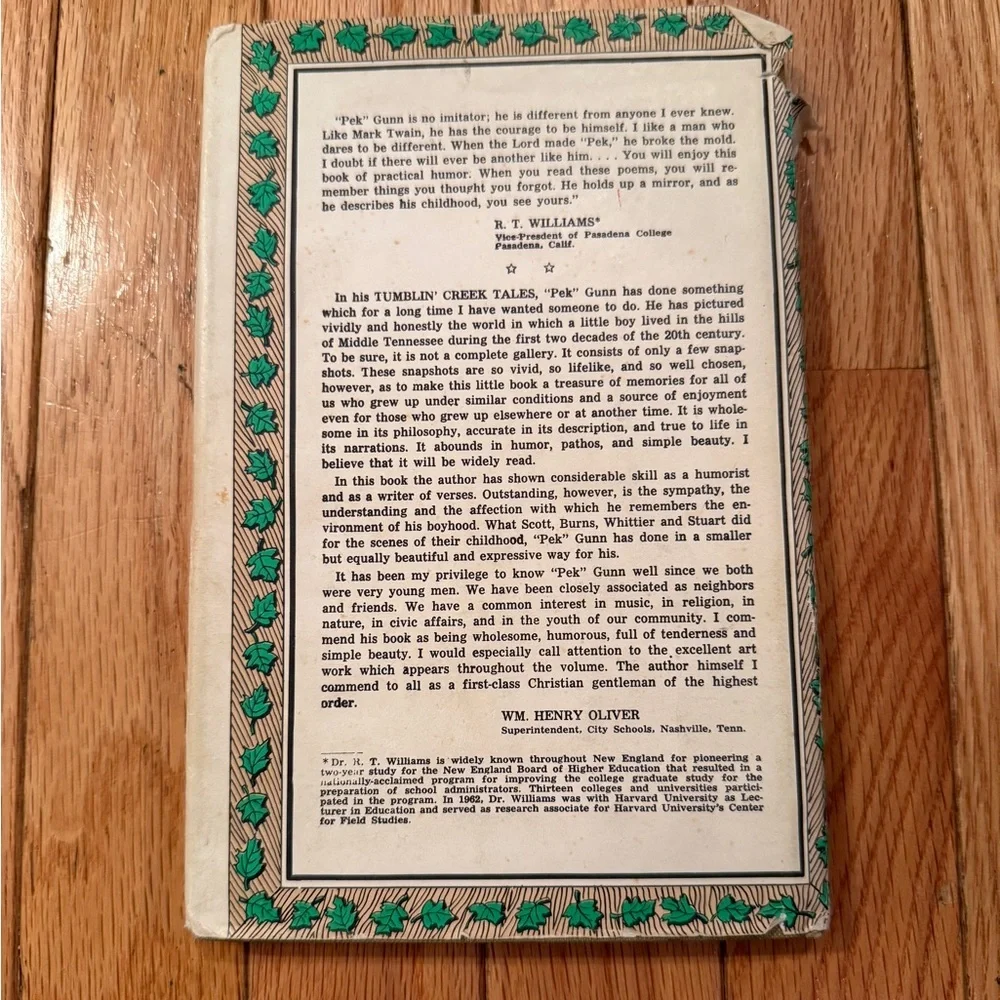 Tumblin' Creek Tales Book